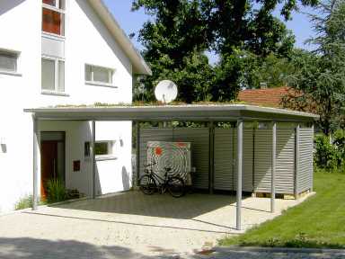 Carport mit 2 Stellplätzen und Fahrradschuppen 4