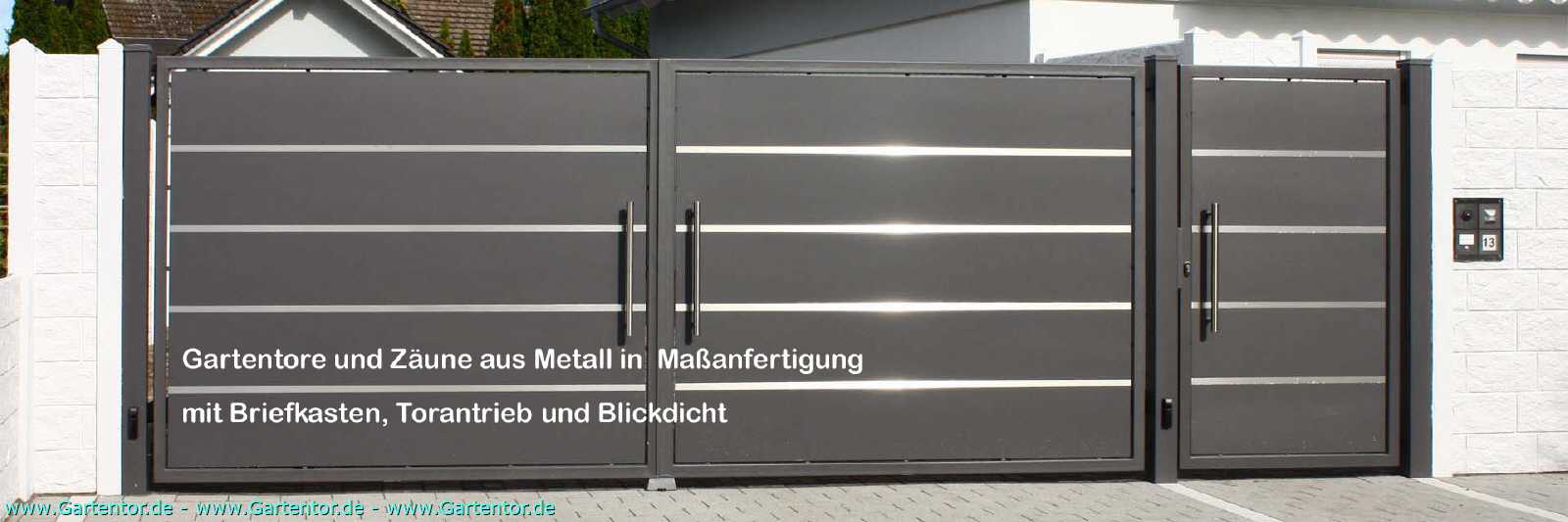 Hoftor blickdicht 2flg Modell Würzburg Eyecatscher