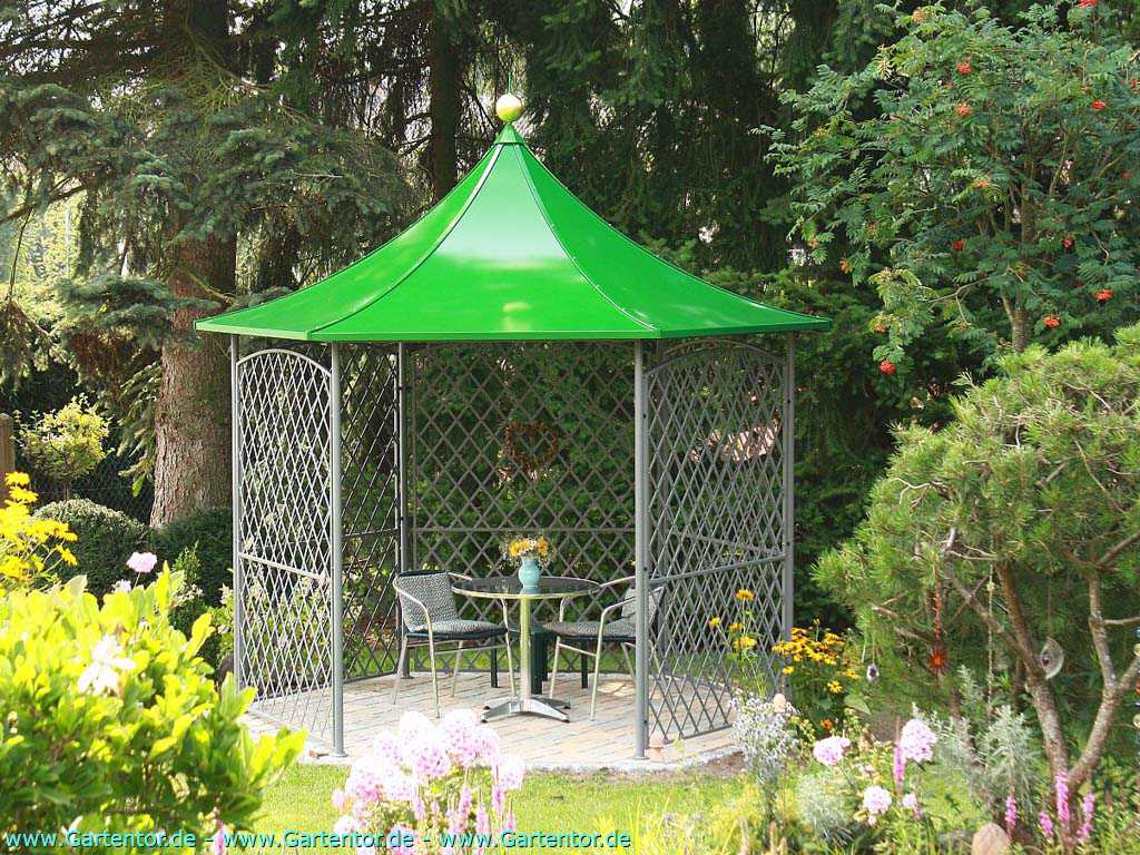 Pavillon wind und wetterfest metall  Mod Herzog 1