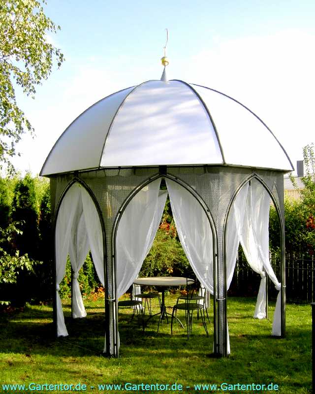 Pavillon metall wetterfest rund Orient 1