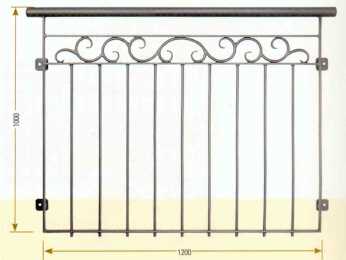Franz&ouml;sischer Balkon geschmiedet auf Ma&szlig;