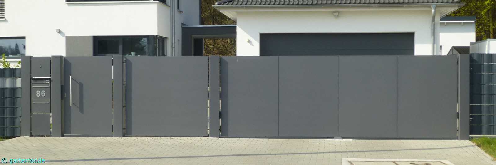 Toranlage blickdicht 2lg. Modell M&uuml;nchen Eye 1